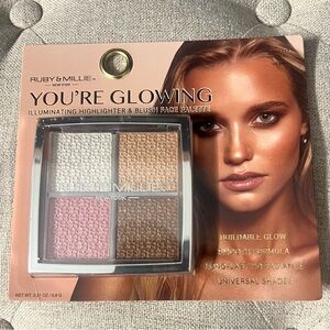 Ruby & Millie New York You’re Glowing Highlighter & Blush Face Palette BRAND NEW